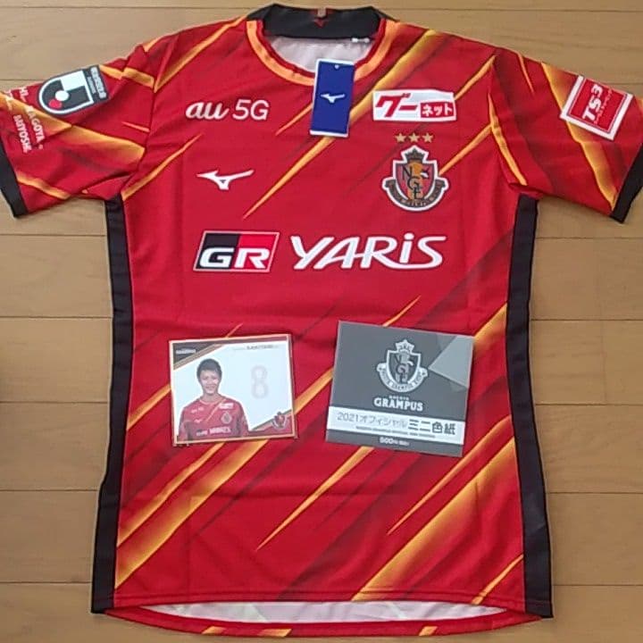 2021 名古屋グランパス#8柿谷曜一朗選手ユニフォーム&オフィシャルミニ色紙