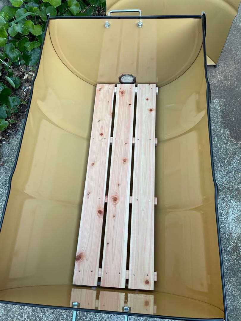 ドラム缶風呂 横置きタイプ すのこ付き