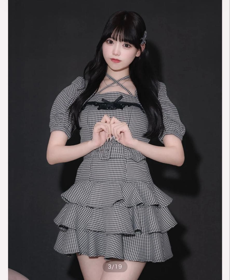 ディアードフリルミニワンピース pium