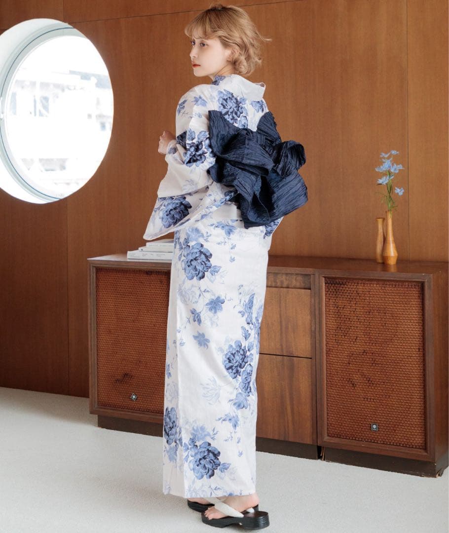 浴衣 Dita 水彩の勿忘草色 セット