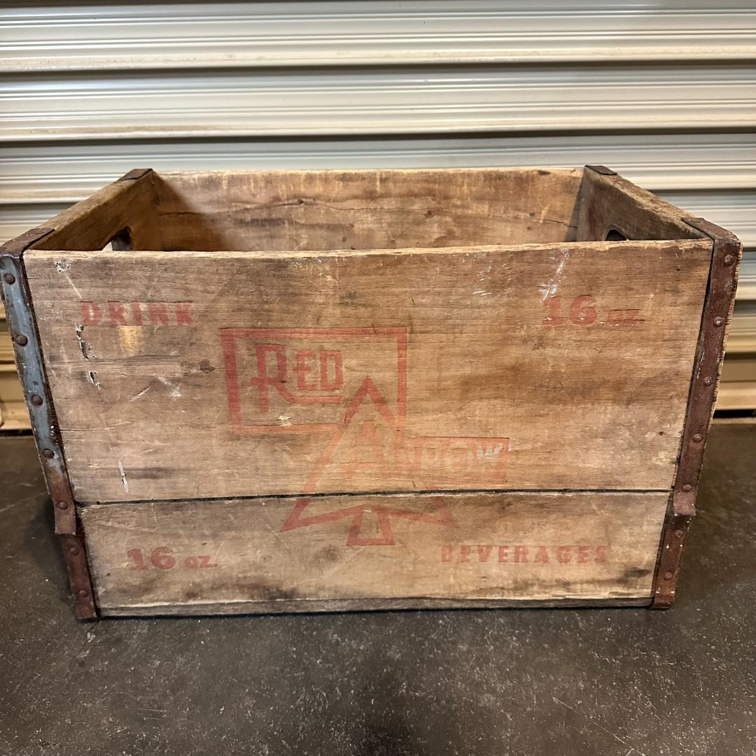 RED A ROW ヴィンテージ木箱 アメリカン雑貨