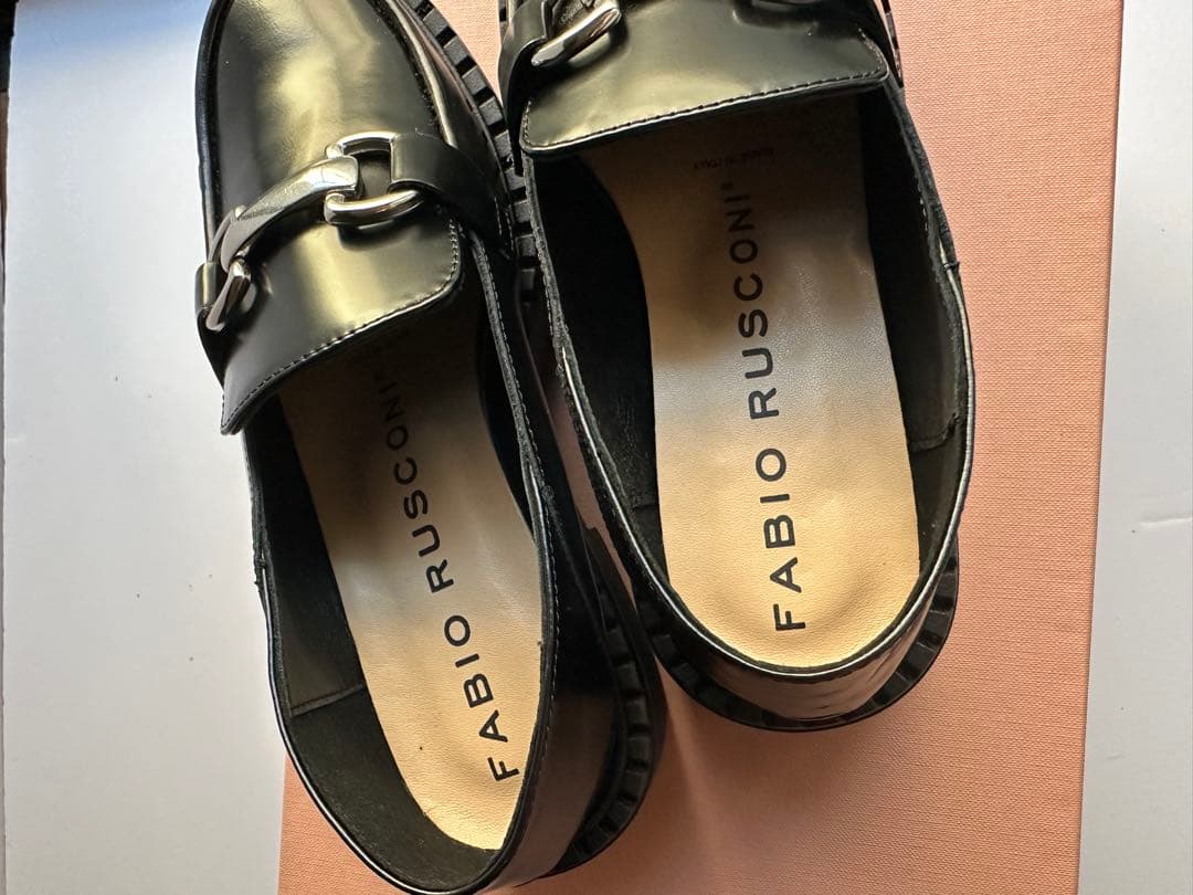 FABIO RUSCONI ファビオルスコーニ ビットローファー 36 黒新品