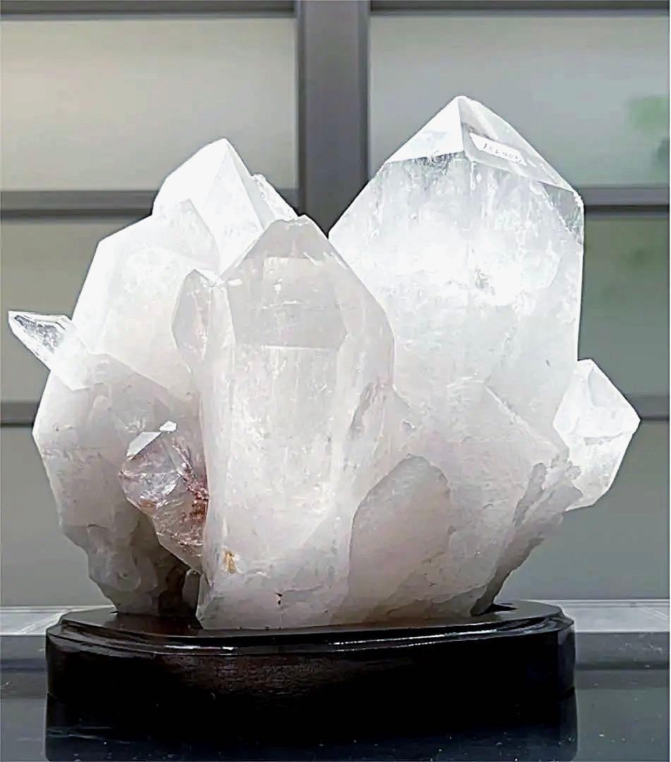 天然水晶 クラスター ヒマラヤ レイボー 専用台付 約12.6㎏ 重量級 サイズ