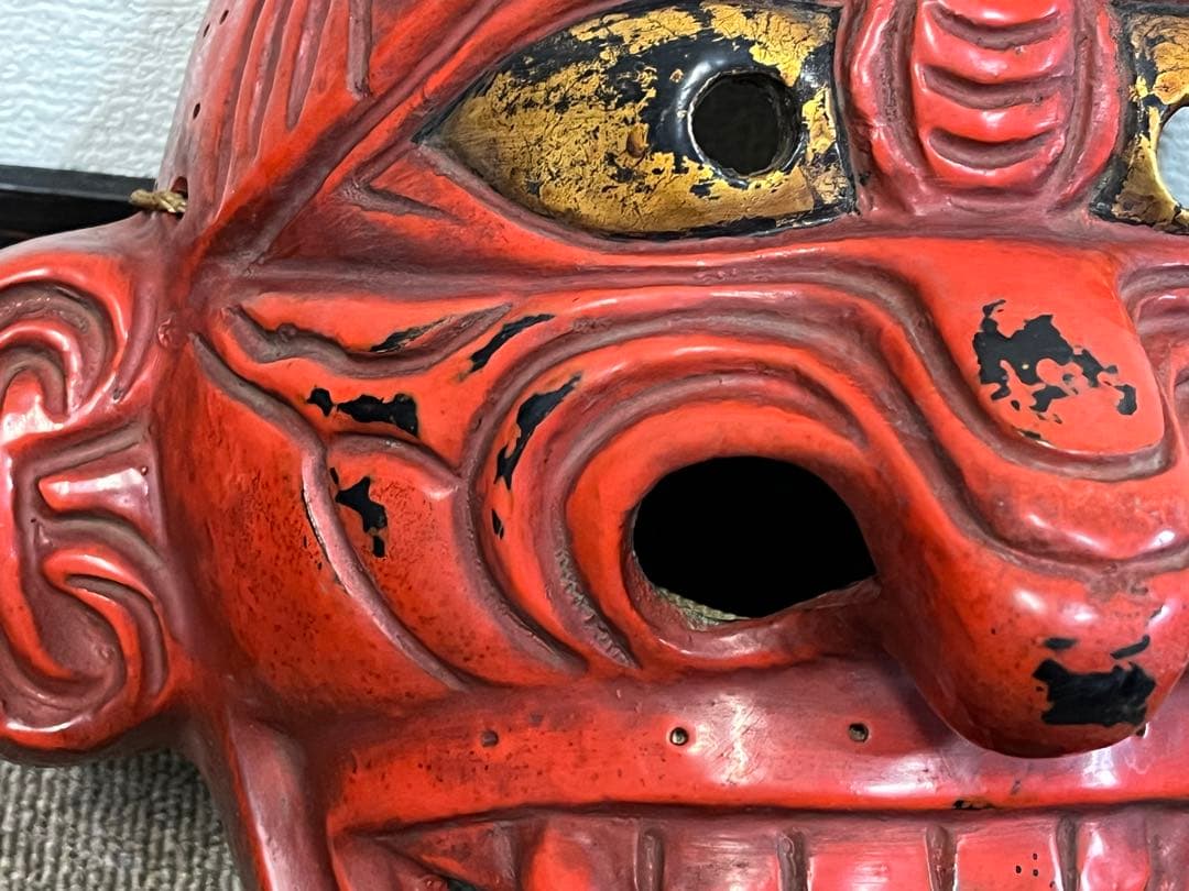 お面　能面　舞楽面　鬼面　般若　神楽面 アンティーク　レトロ　壁掛け　骨董 猿面