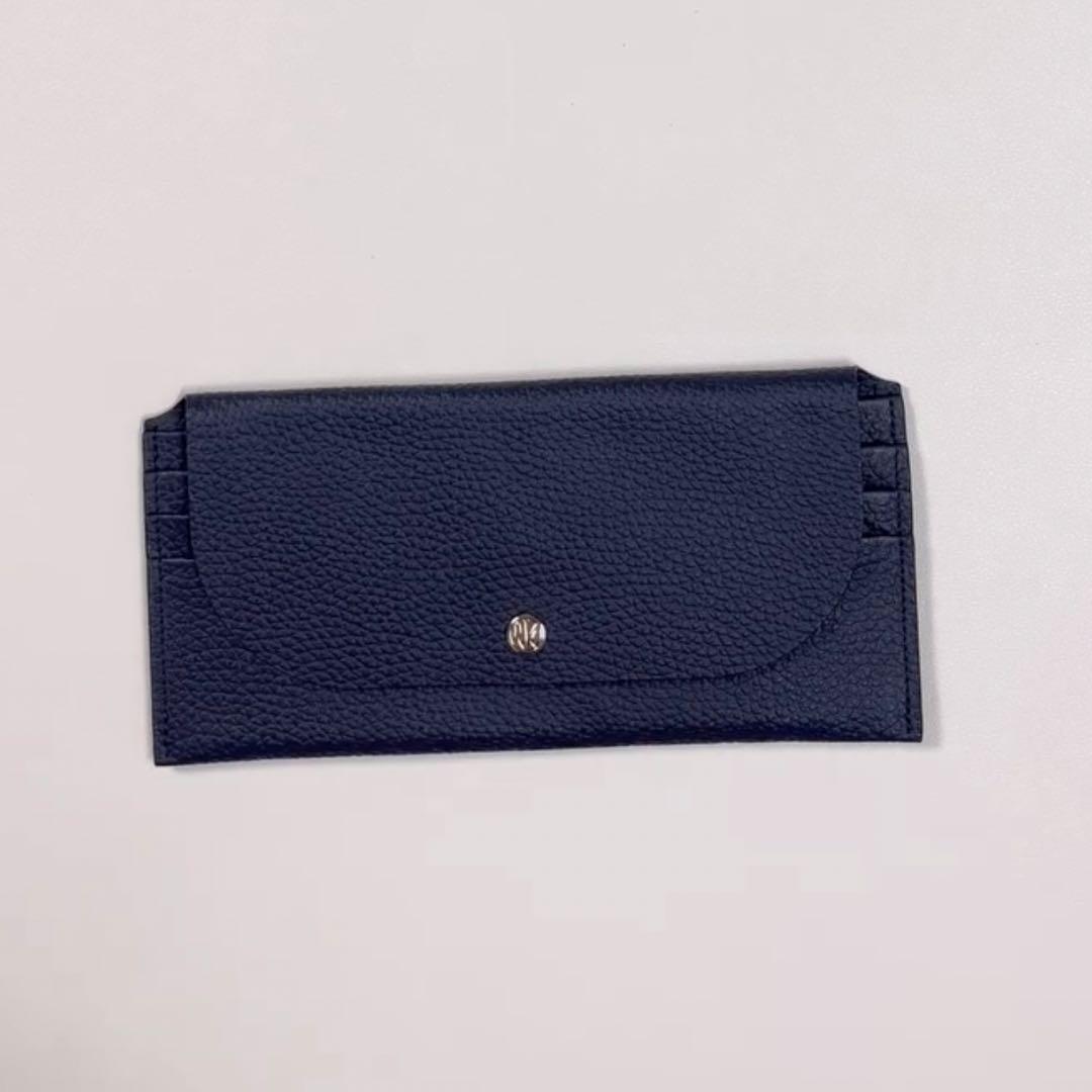 早い者勝ち　韓国　バインダー　貯金　長財布　薄い財布　ネイビー