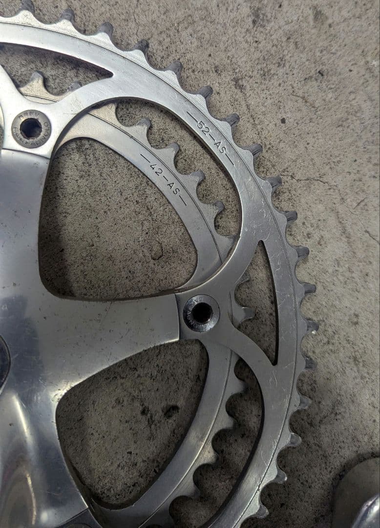 カンパ CAMPAGNOLO Cレコ期 ビンテージクランク 52-42 170