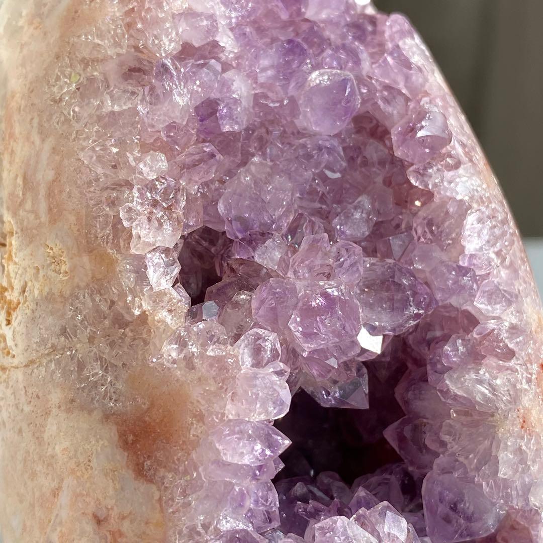 【 天然石 ピンクアメジスト アメジスト ドゥルージー ドーム 紫水晶 】
