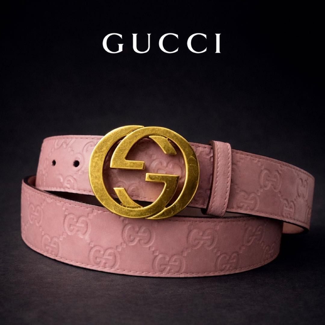 希少♡GUCCI✨グッチ　グッチシマ　インターロッキングG　レザーベルト