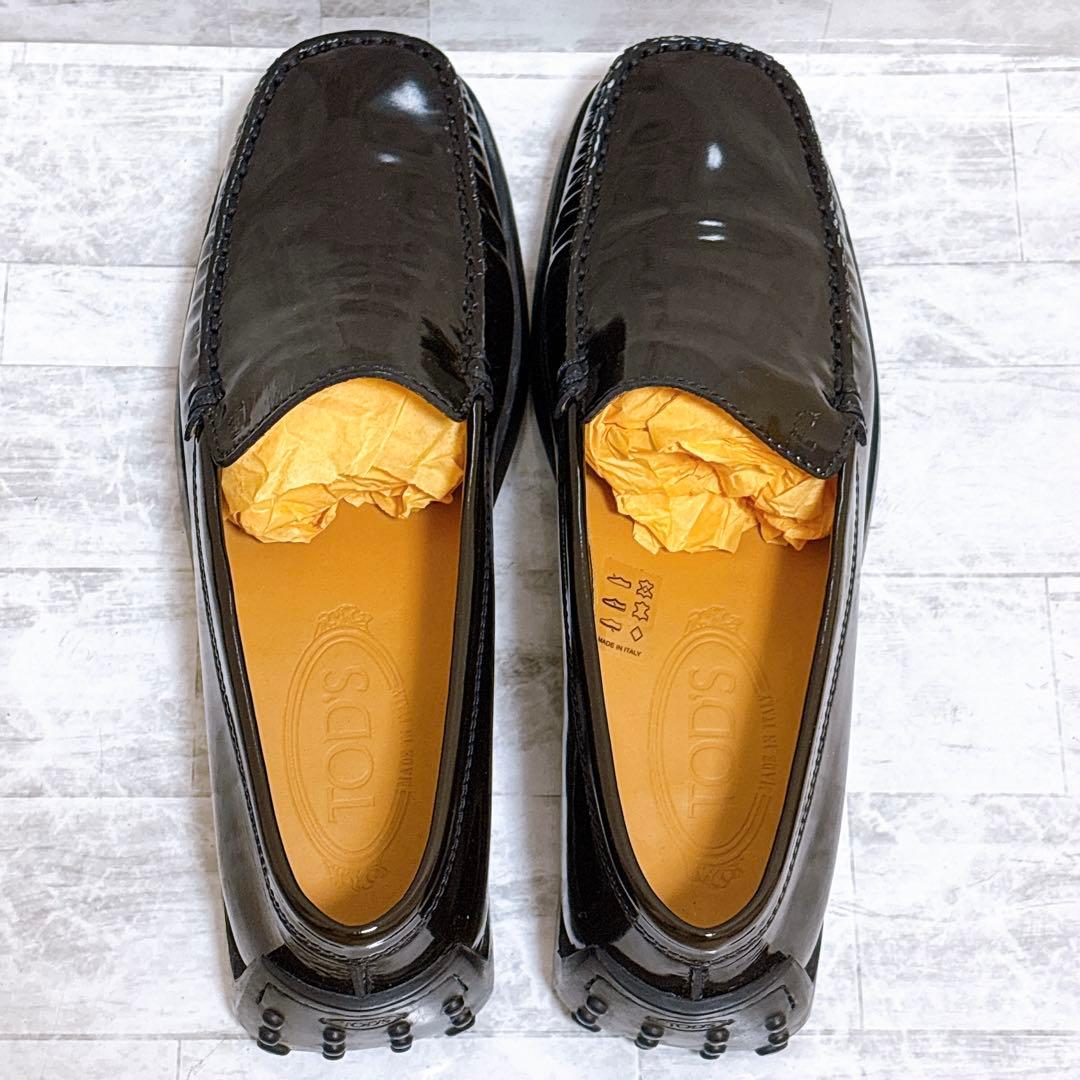 極美品✨TODS トッズ ゴンミーニ パテントレザー ローファー 箱付 25cm