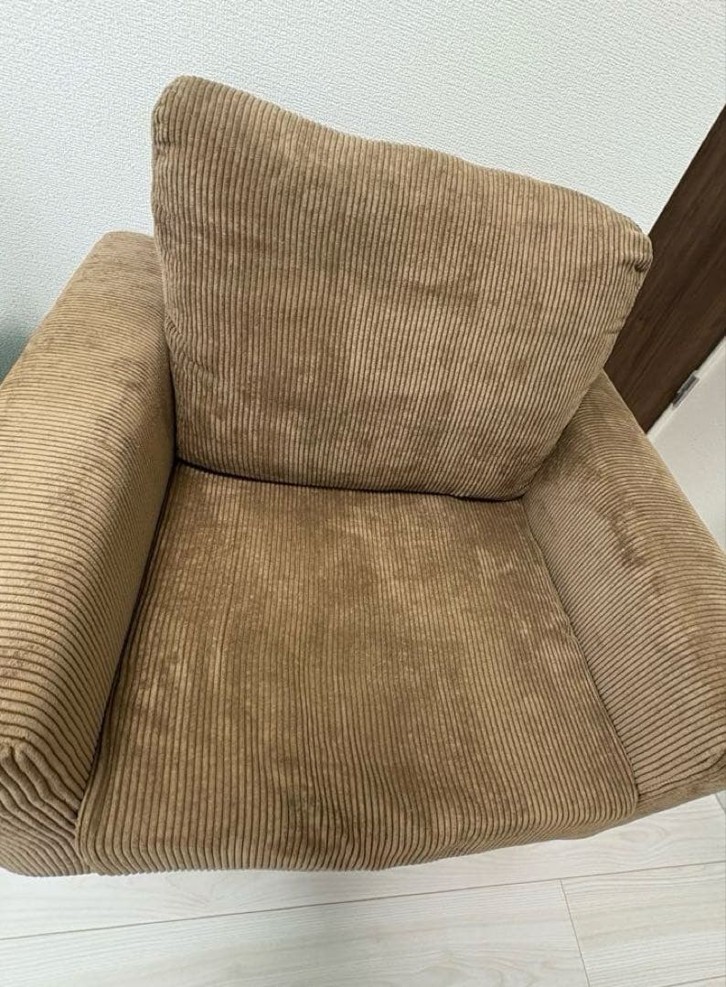 コーデュロイ 1人掛けソファ コンセント付き 市場家具 ラシック rasic