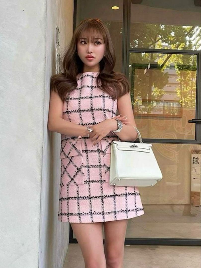 sheller 新品タグ付 フロントポケットミニドレス