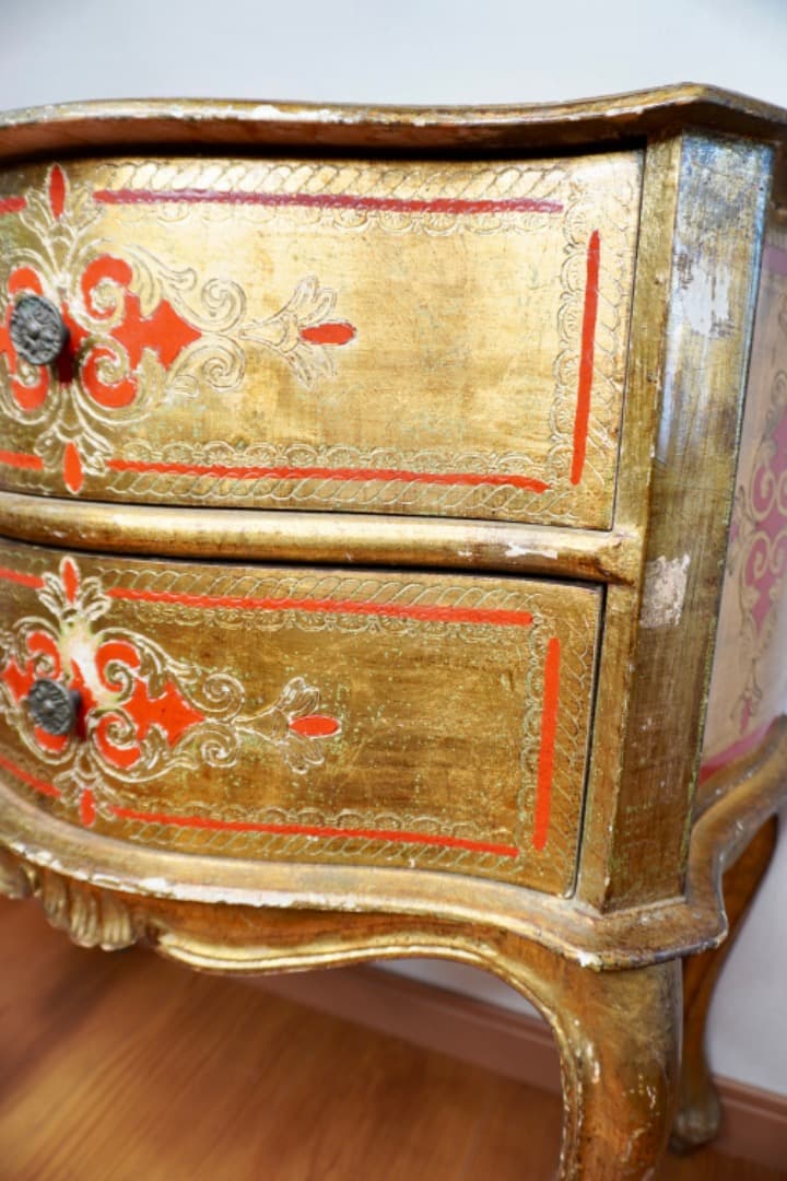 フランスアンティーク サイドチェスト 猫脚 シノワズリ