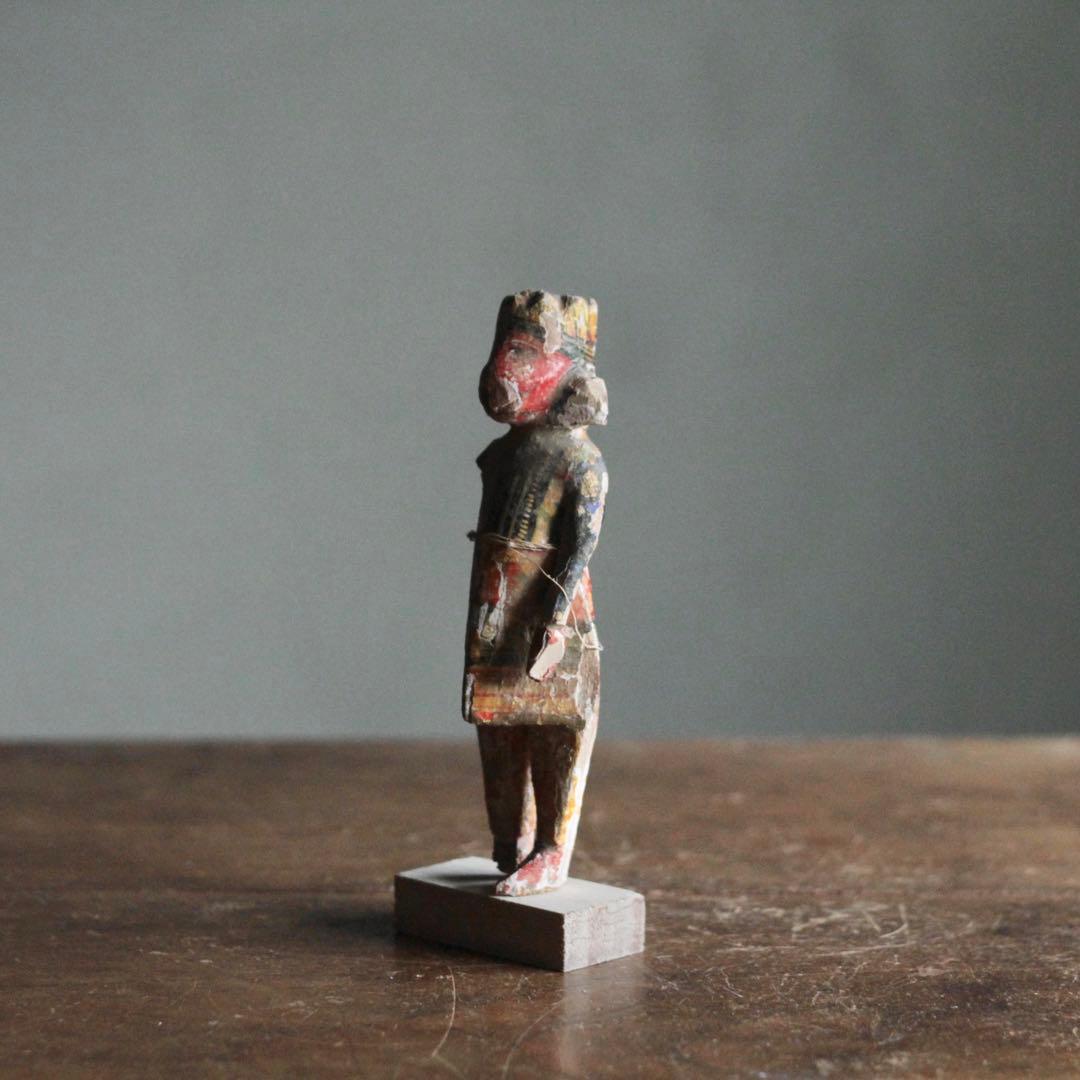 古作 木彫 サヌマーン像 インド 猿の神様 古道具 アンティーク オブジェ