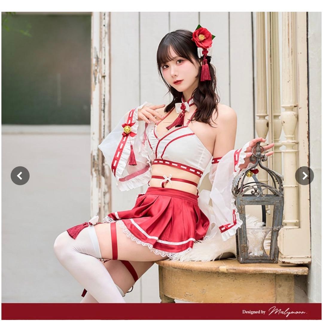 ♡ マリームーン ブルーム巫女コスランジェリー