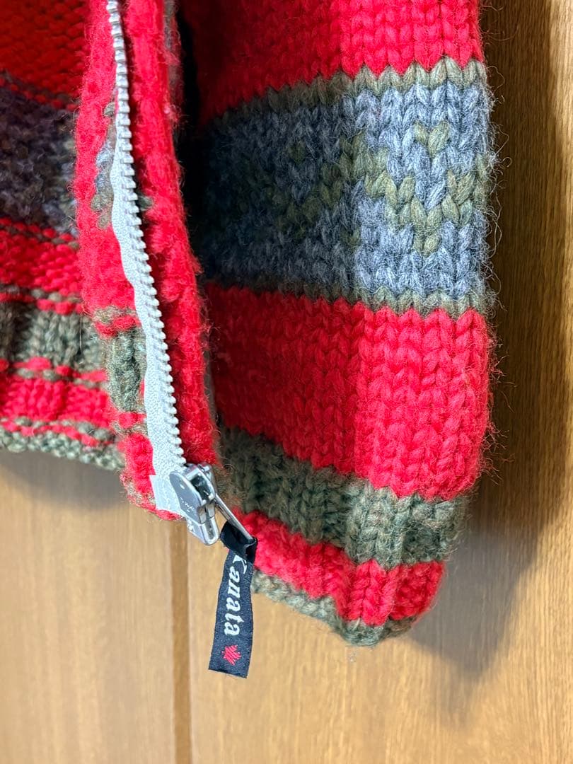 今だけ値下げ⭐︎Kanata⭐︎赤ボーダー ジップアップ/ニットカウチン