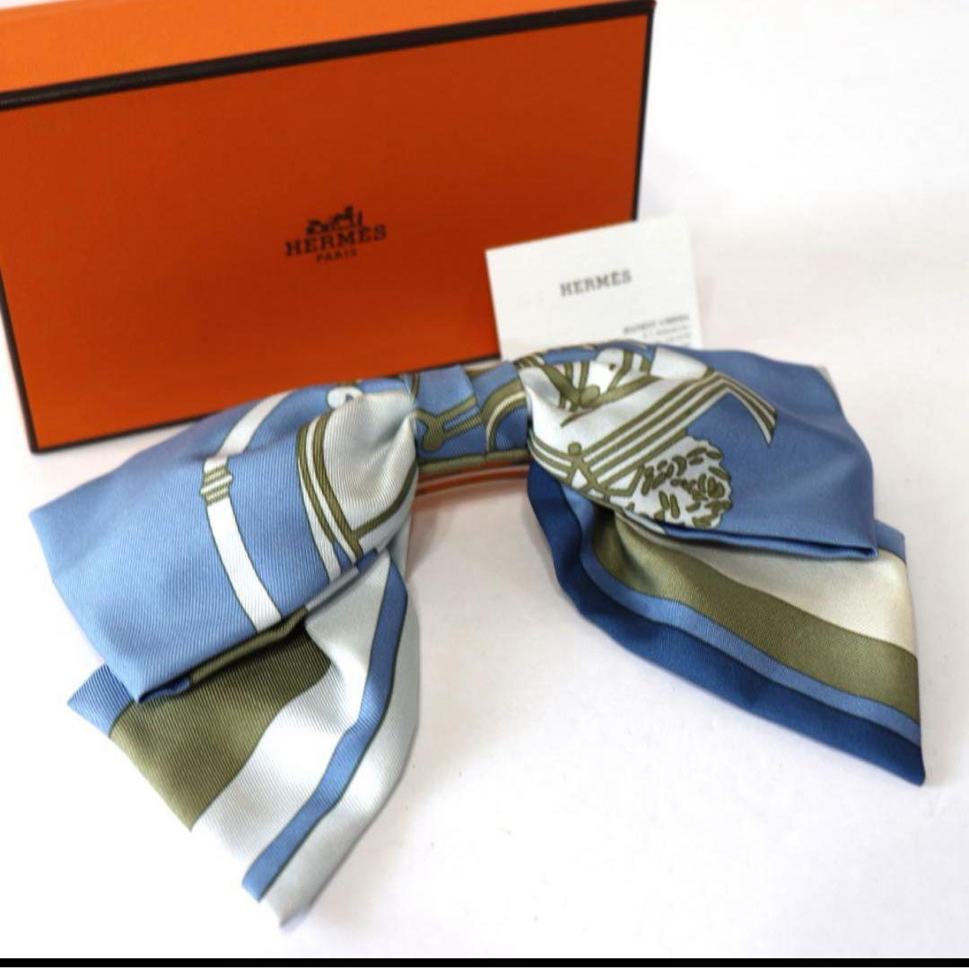 エルメス　HERMES リボンバレッタ　髪飾り