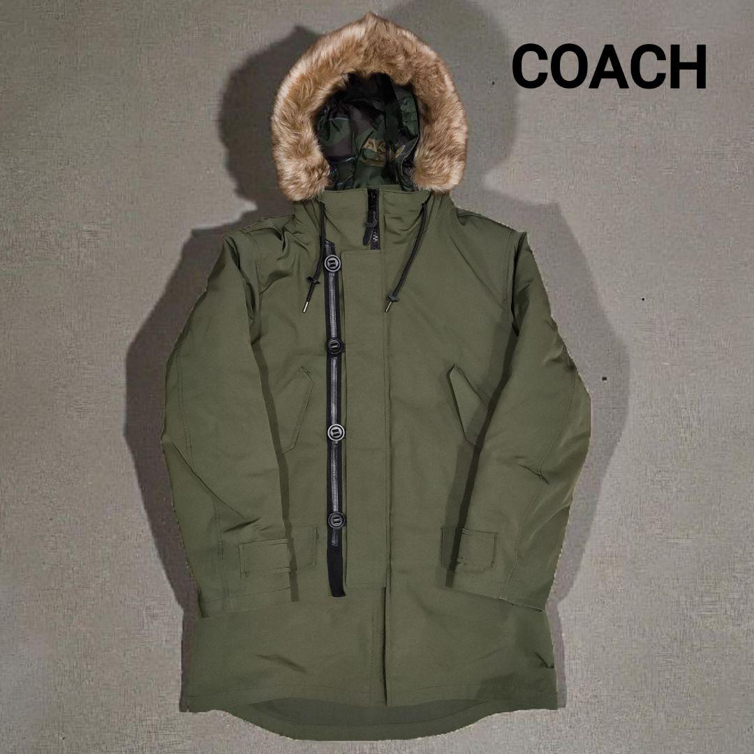 ダウンライナーで超暖か✨️　COACH　3WAYモッズコート　ラムファー