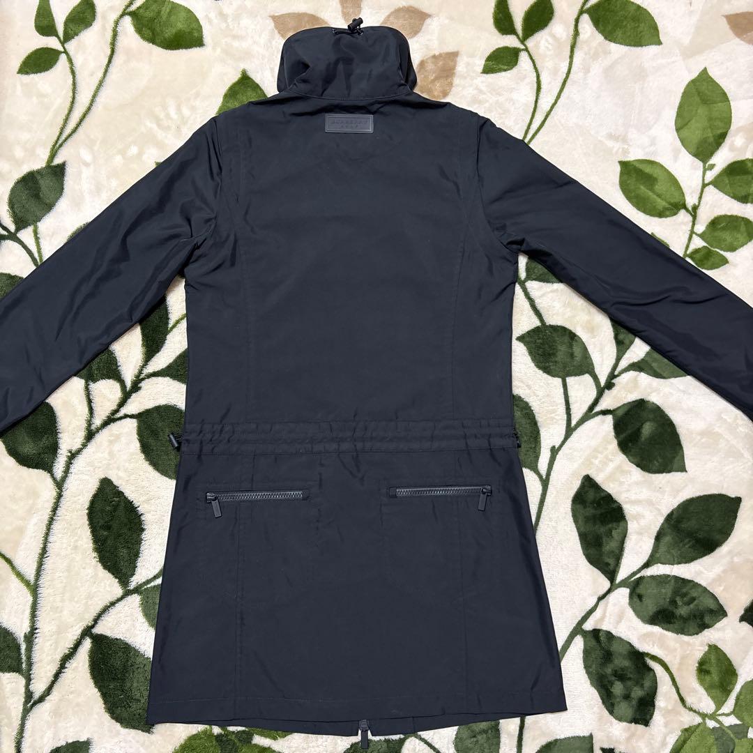 美品 バーバリーゴルフ 2WAY ナイロンジャケットコート 黒 サイズ1 S相当
