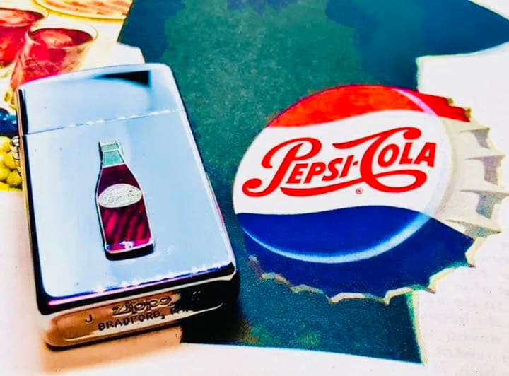 ☆ペプシコーラ☆ビンテージ1986年製造☆貴重なボトルエナメル七宝