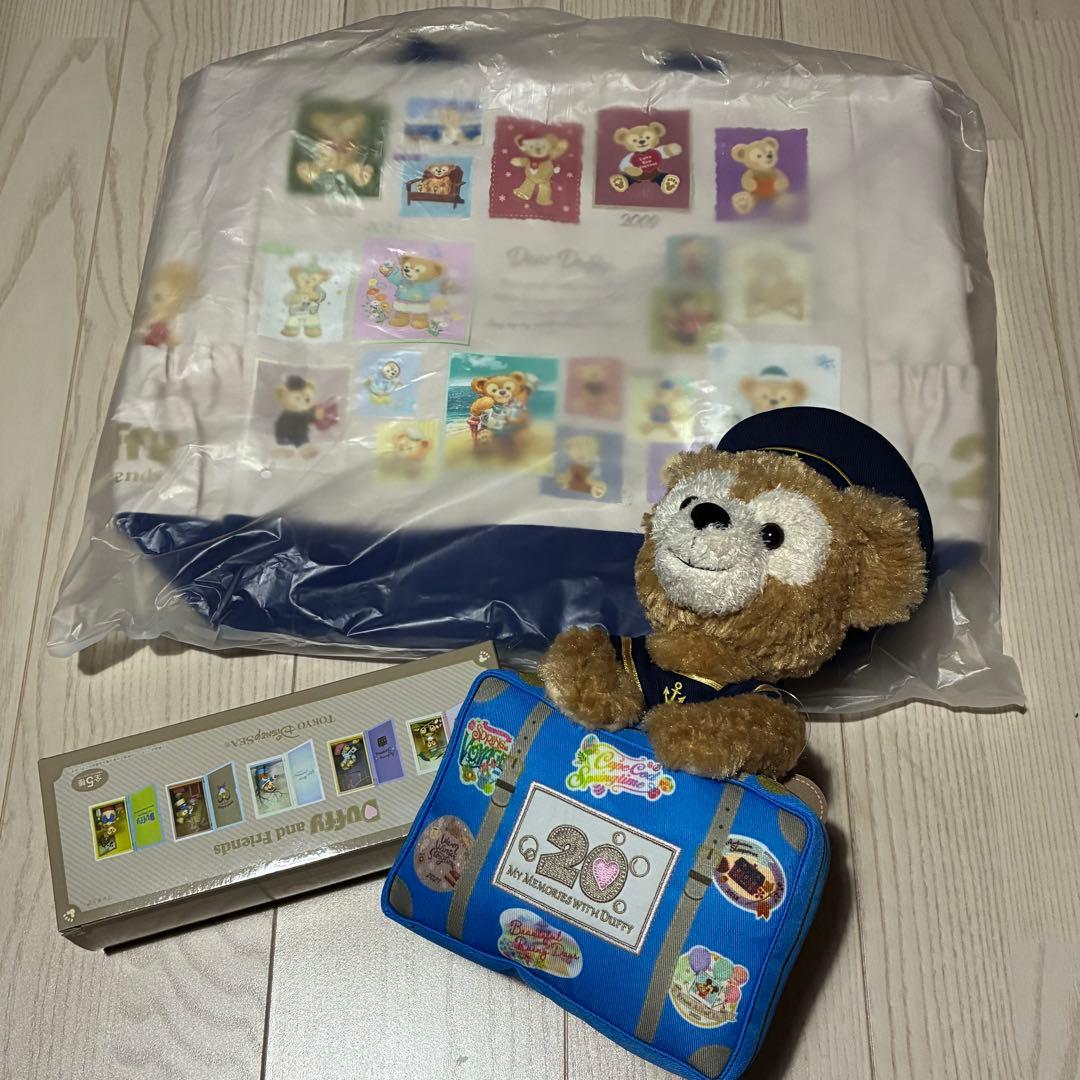 ディズニー ダッフィー 20周年 ぬいぐるみ バッグ　フィギュアセット