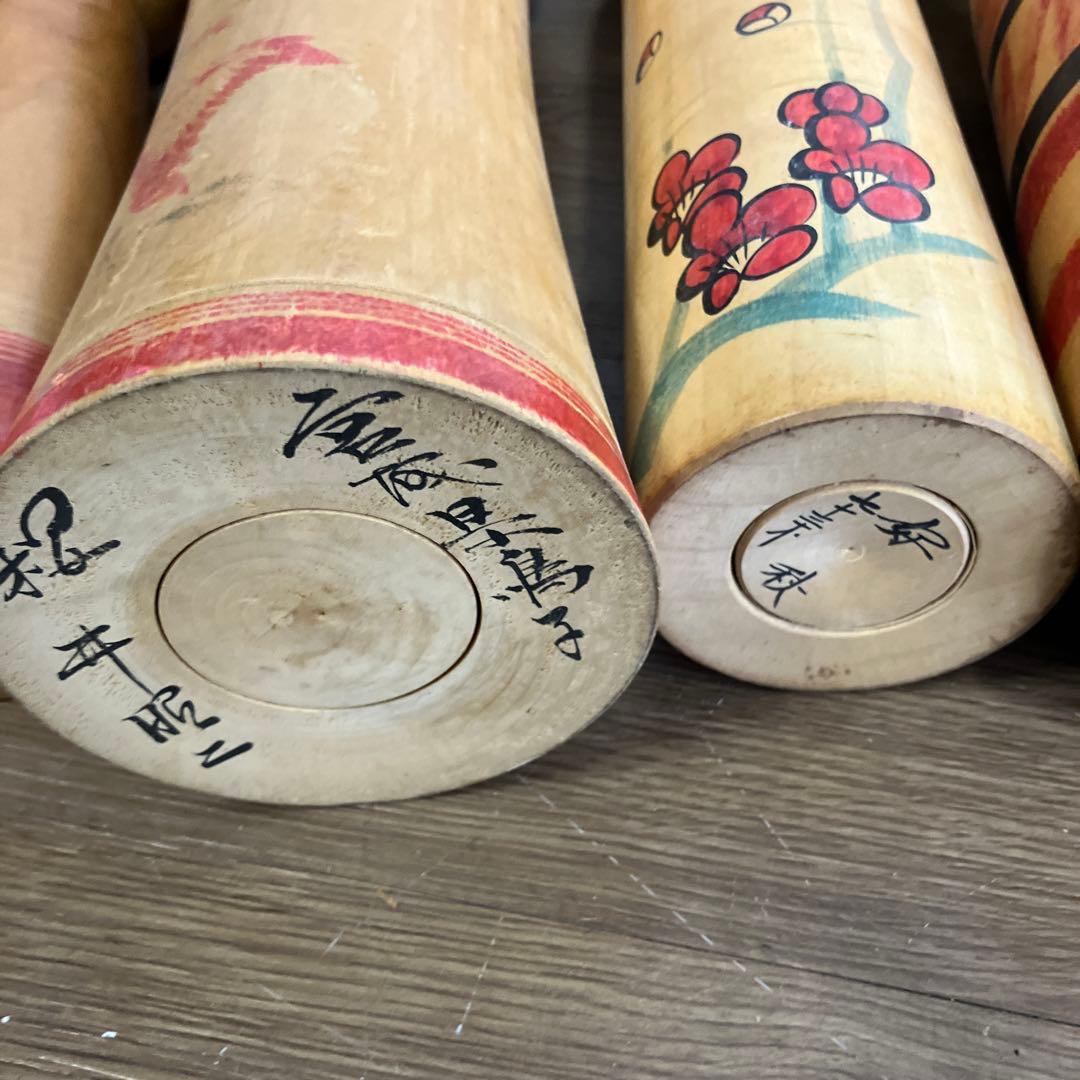 D-3 昭和レトロ 木製 こけし 小芥子 12体セット まとめ売り 日本人形