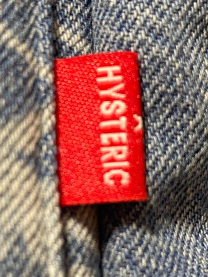 HYSTERICGLAMOUR　OVAL WOMAN柄 デニム ダウンベストXL