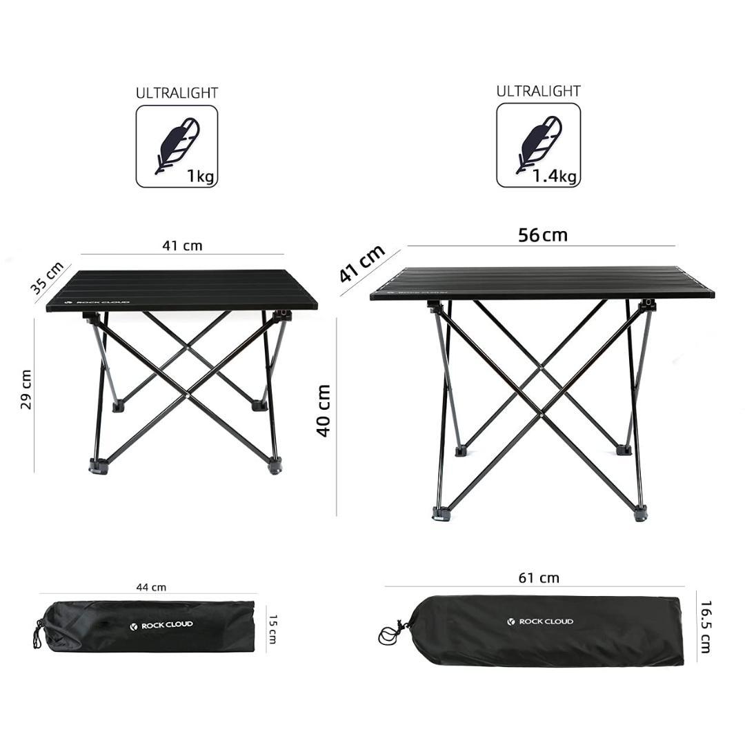 アルミ キャンプテーブル 折りたたみ ロールテーブル 56x41cm