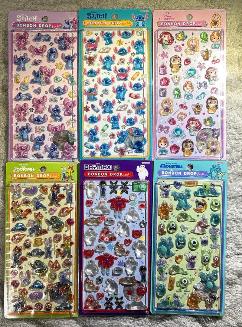 ★24時間以内発送 正規品 ディズニー ボンボンドロップシール 第2弾 6種★