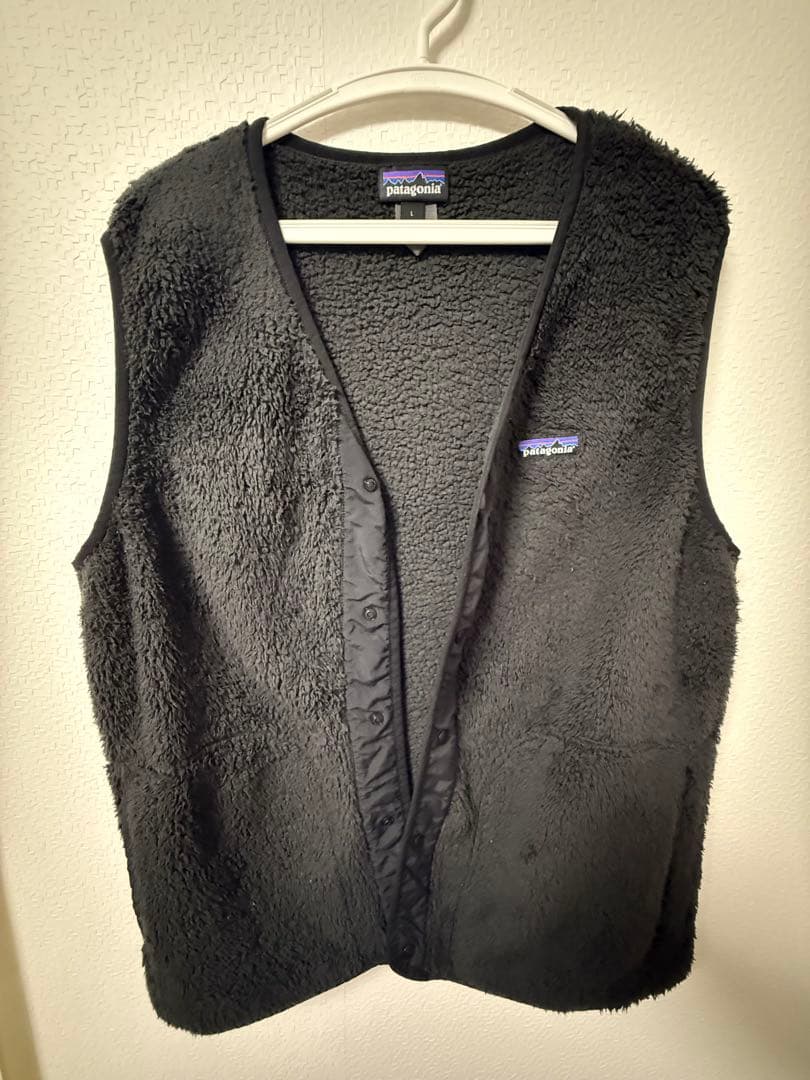 Patagonia パタゴニア ボアベスト ブラック フリース ロゴ入り