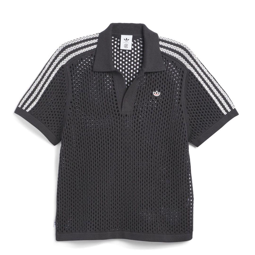 トップス adidas CLOT CROCHET POLO CARBON