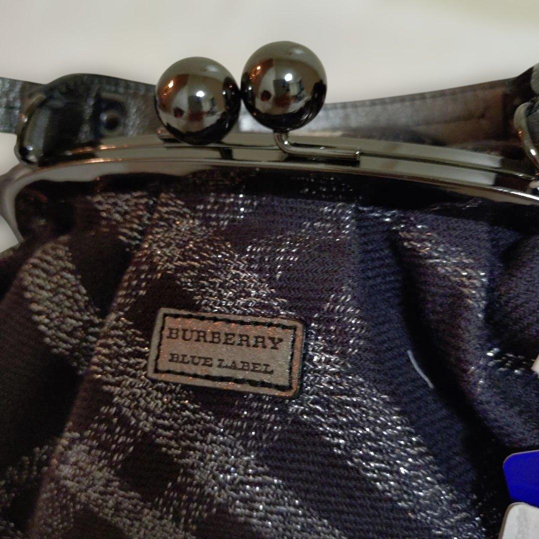 バーバリーブルーレーベル がま口 バッグ レア チェック柄 新品未使用 タグ付き