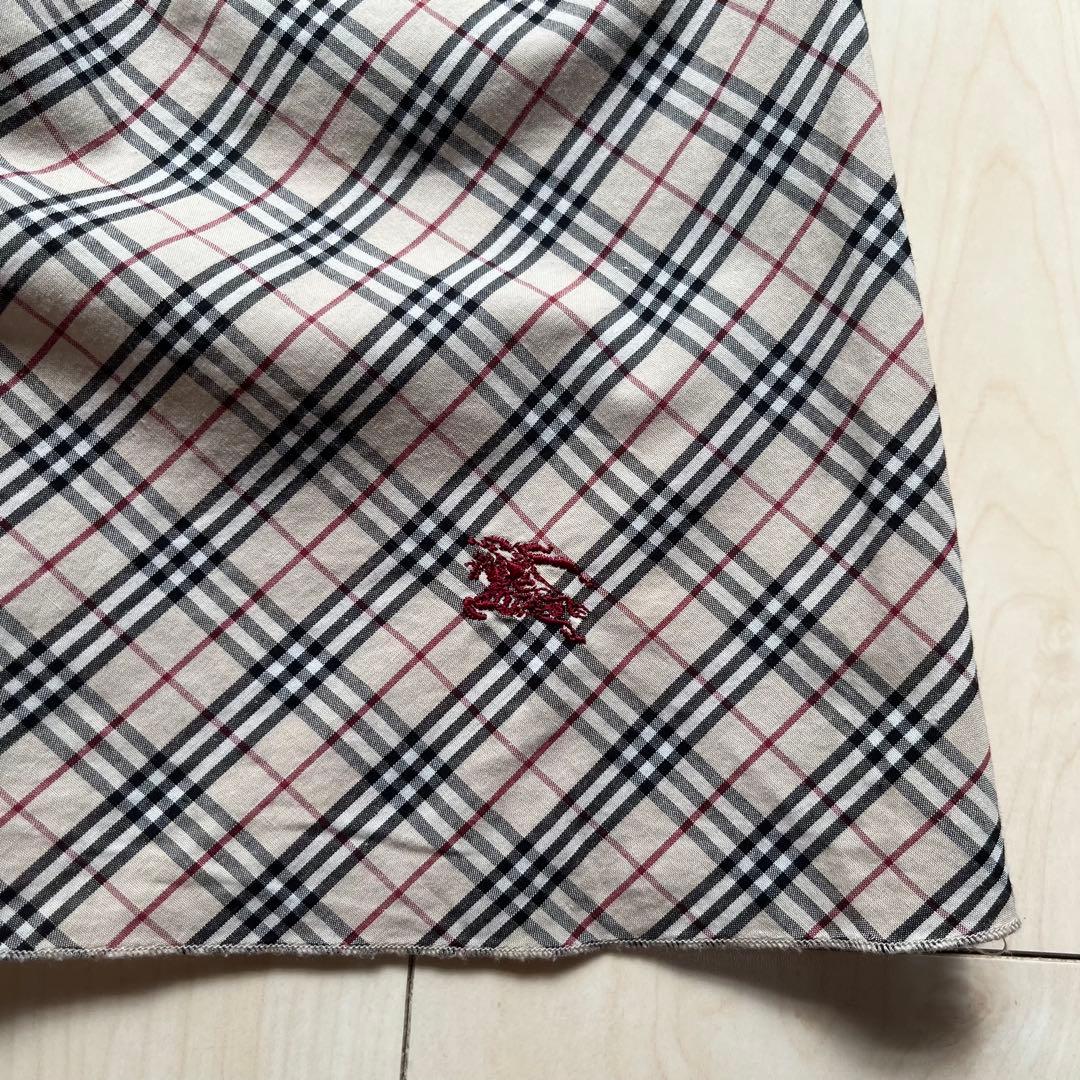 Y2K バーバリーブルーレーベル ノバチェック フリル キャミソール ベージュ