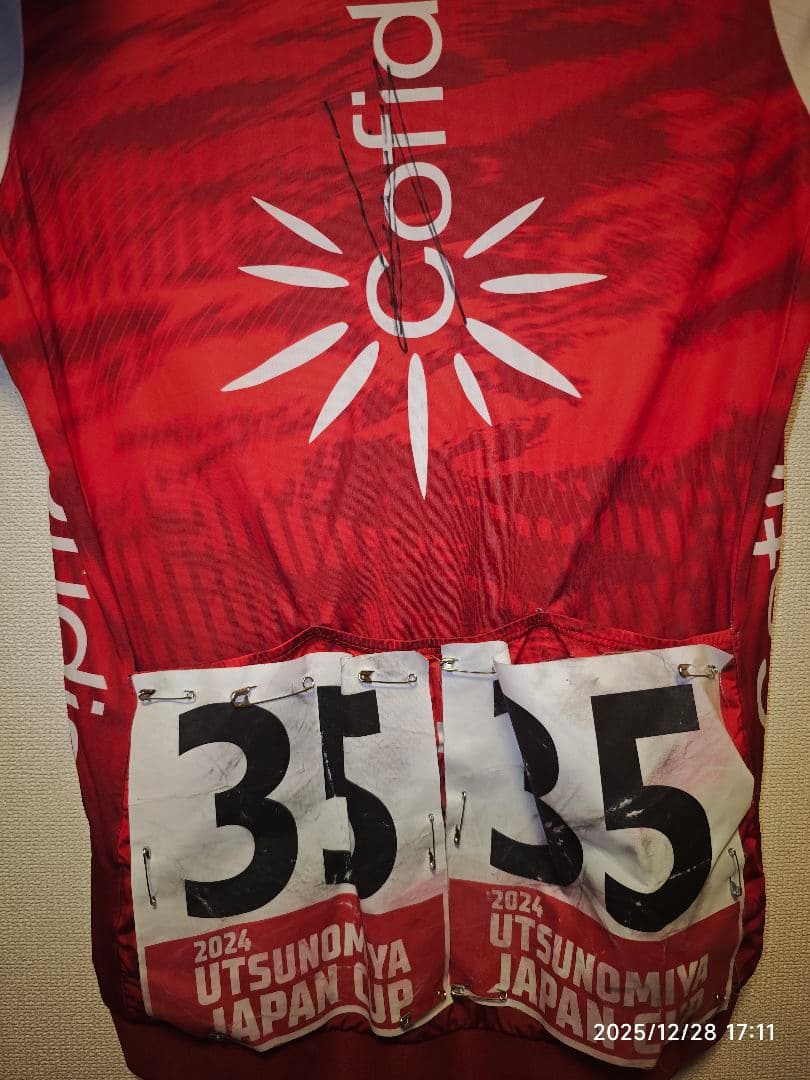 【選手使用品】Cofidis半袖ジャージ・ビブショーツ サイズSトゥミーア選手