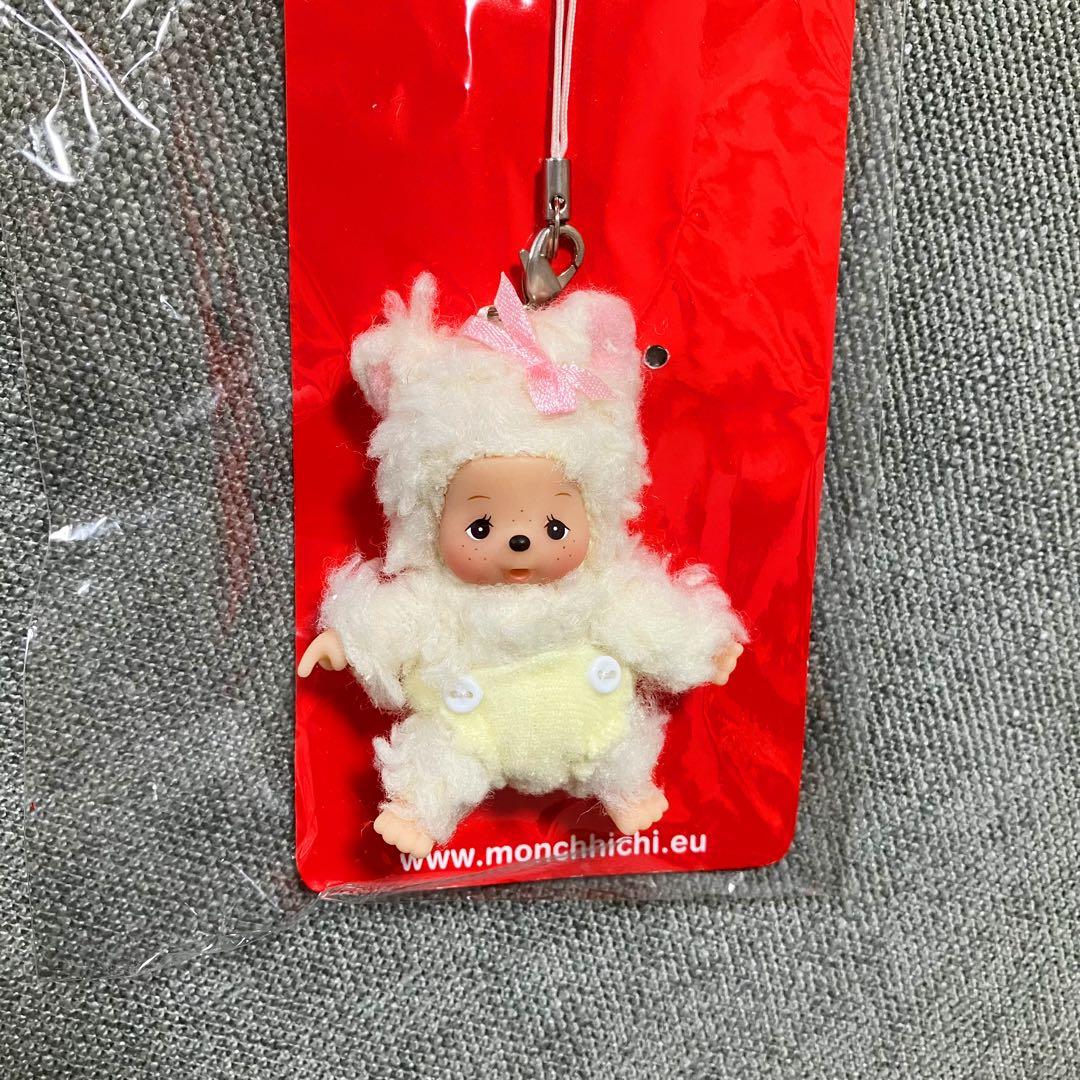 モンチッチ EU海外限定 ベビチッチ チャム ひつじ 羊 ストラップキーホルダー