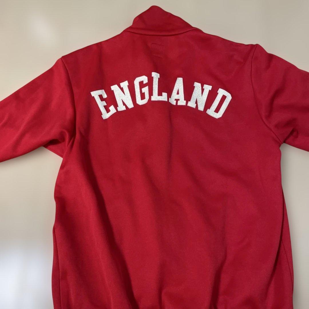 adidas イングランドエンブレム 赤ジャージ M トラックトップ