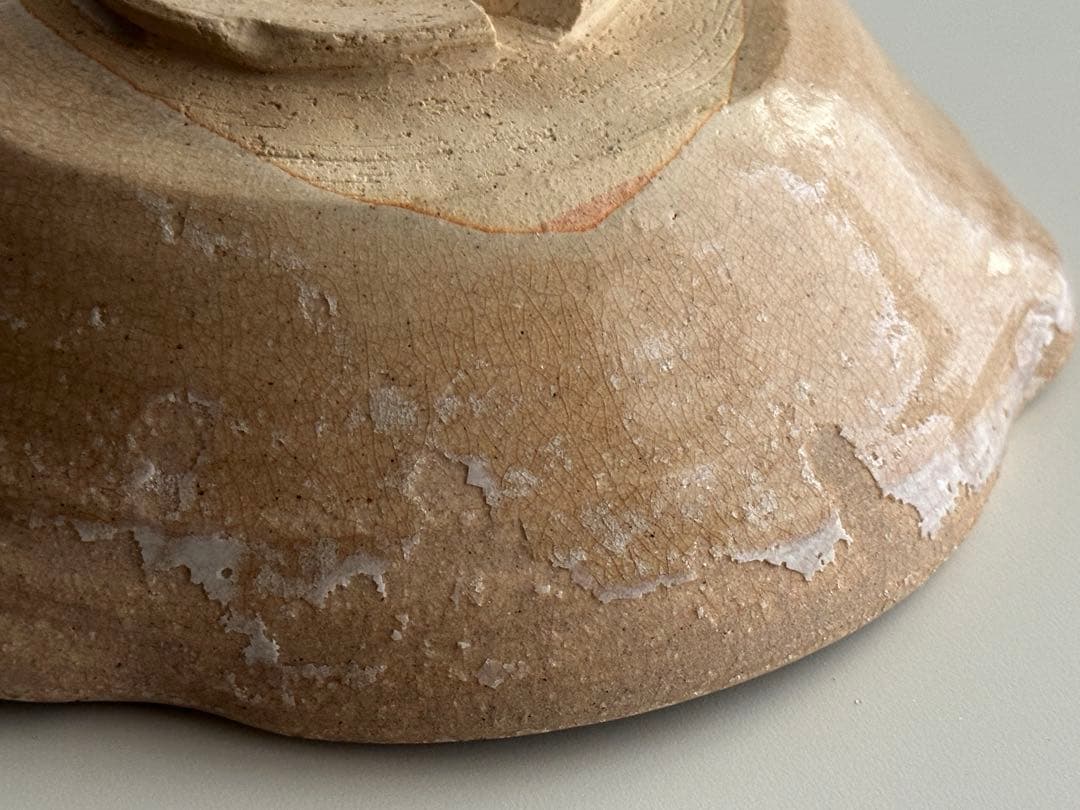 十代 坂高麗左衛門 萩 鉢 雪なだれの剥がれあり