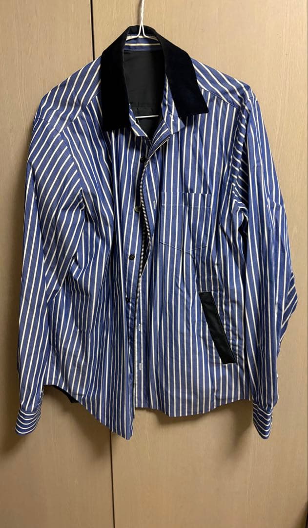 sacai ストライプ ナイロンジャケット