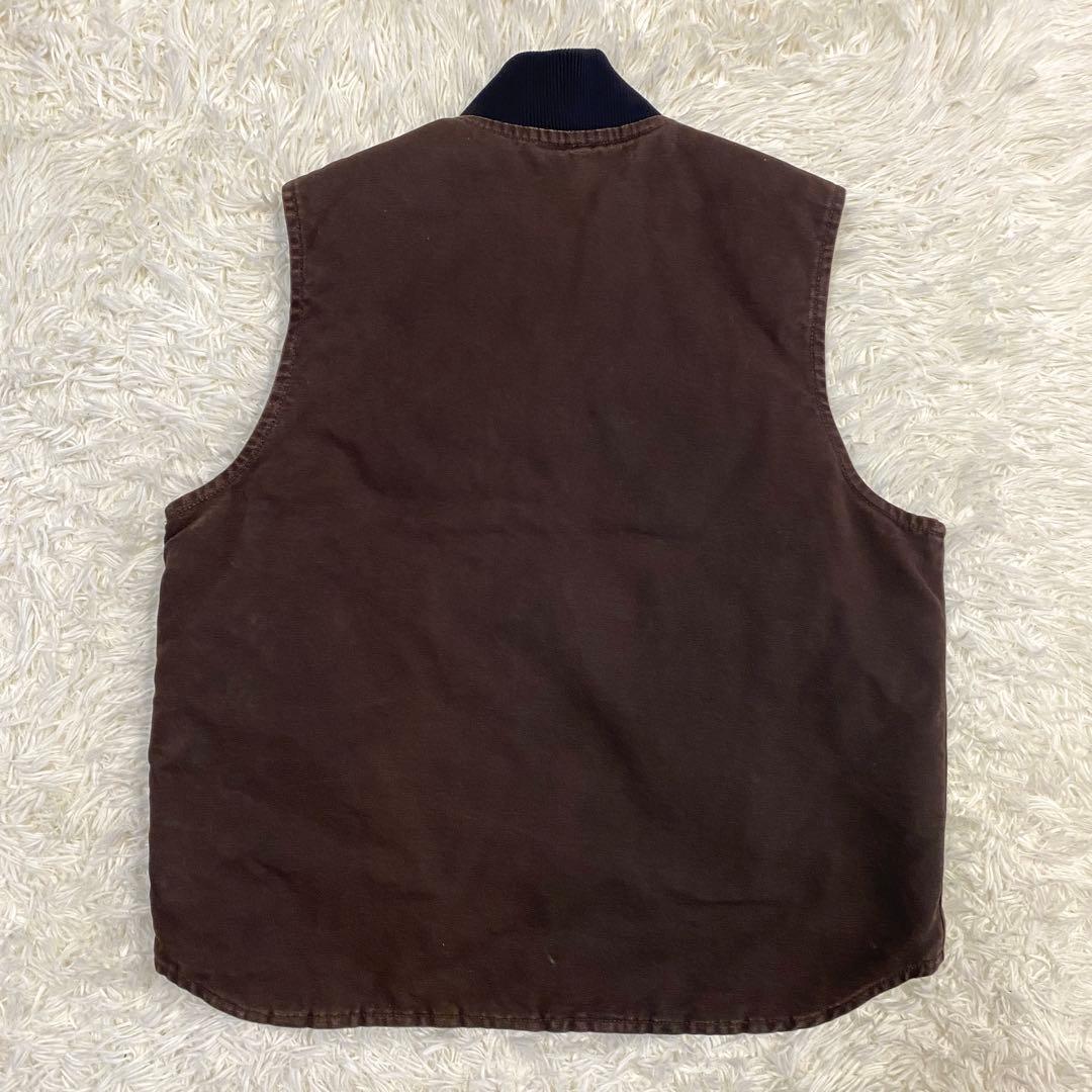08年製　carhartt カーハート　ダックベスト　V02 ダークブラウン