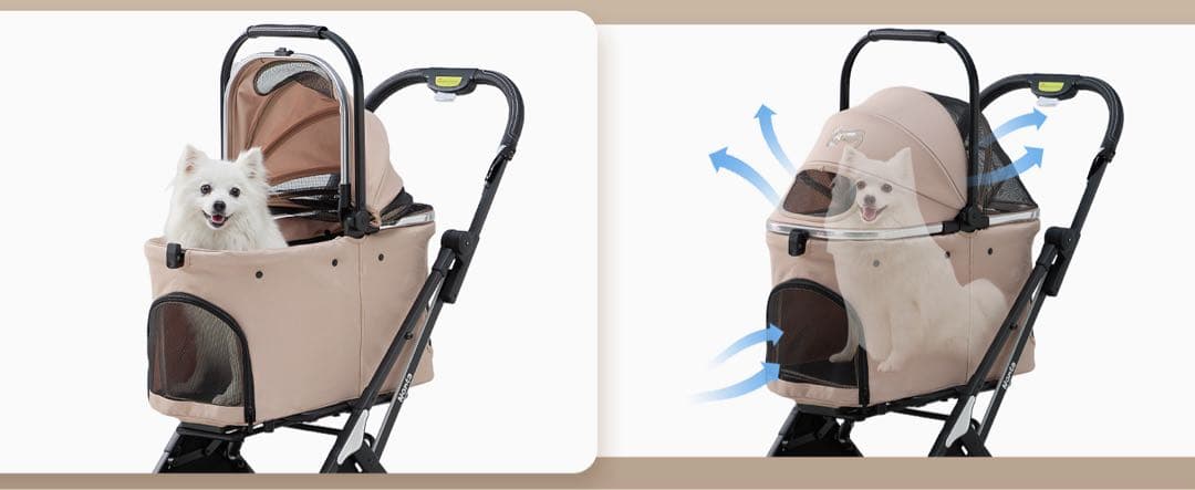 【週末限定セール】 自立型 ペットカート 折りたたみ 分離式 犬猫兼用