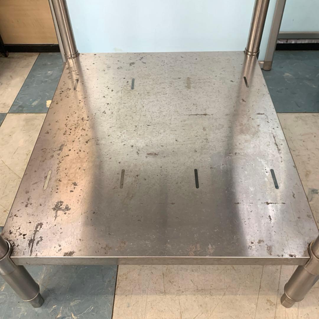 業務用ステンレス作業台 高さ990㎜×幅550㎜×奥行750㎜ バックガード付