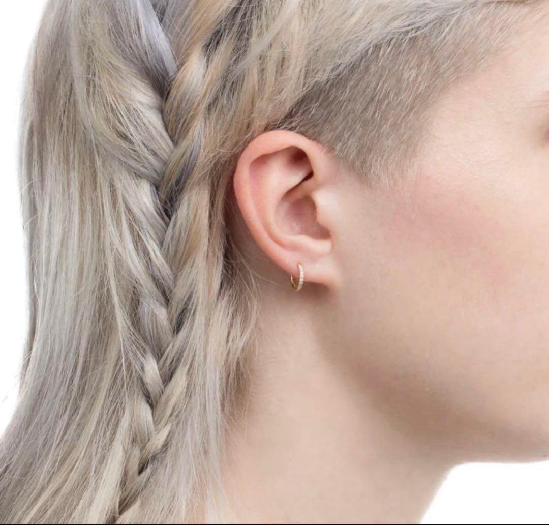 Hirotaka Manhattan ダイヤモンド フープ ピアス Sサイズ