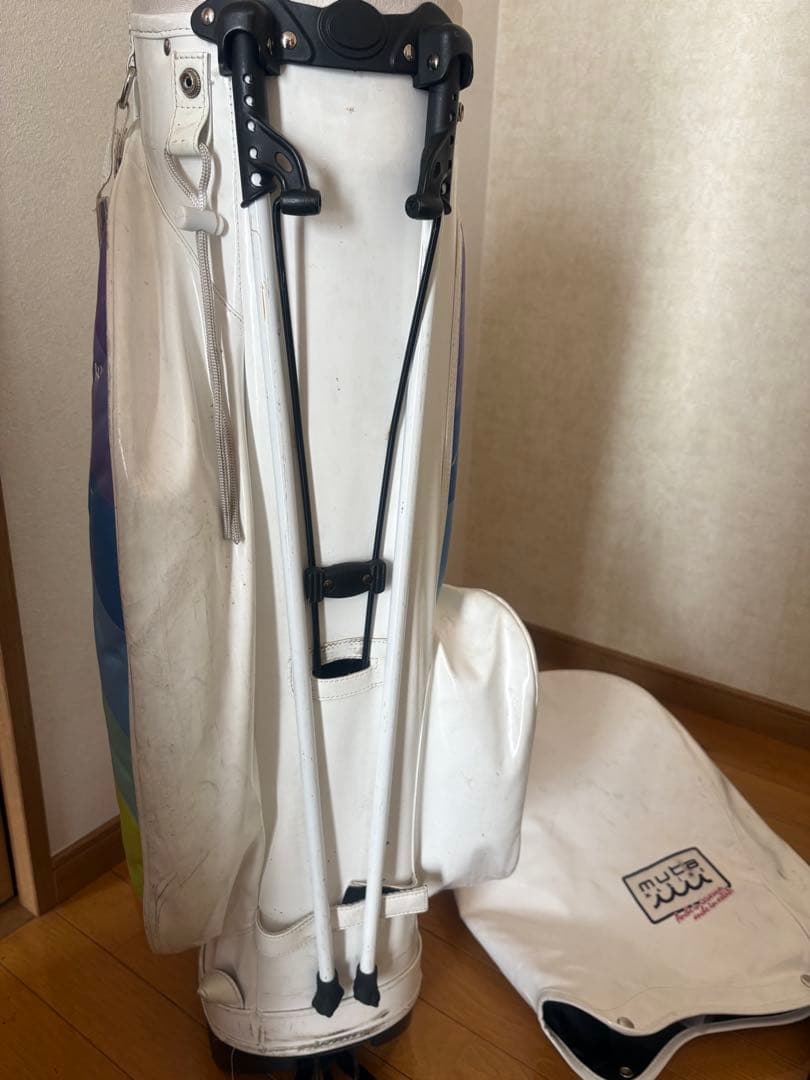 muta キャディバッグ ホワイト・マルチカラー