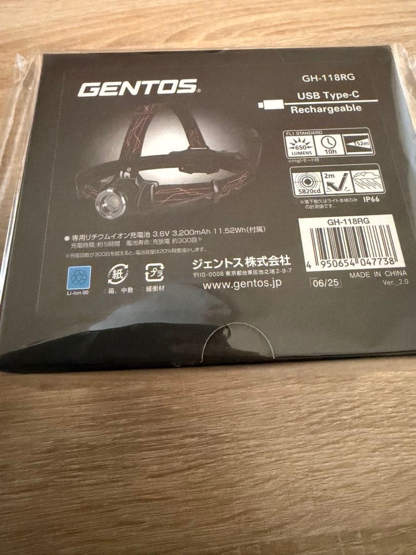 新品未開封品 GENTOS GH-118RG ヘッドライト4個セット