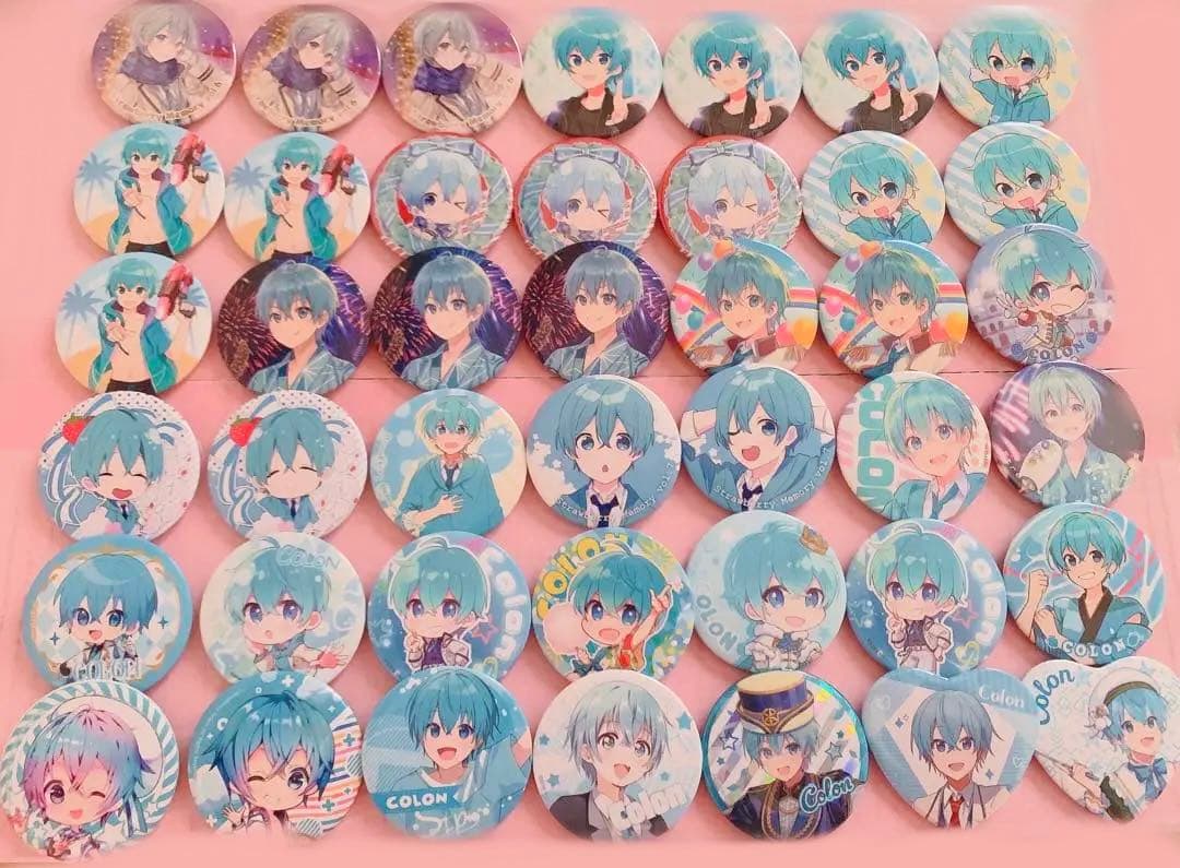 ころんくん缶バッチ42個セット