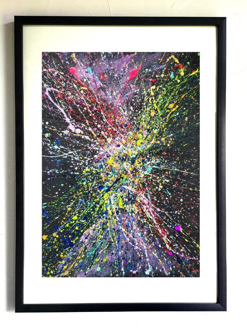 私たちの存在X-Ⅱ / 抽象画 77×56㎝ B2 額縁セット 原画1点 モダン