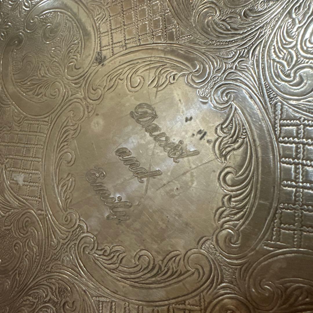 U.S. Reed & Burton シルバーメッキ ラウンドサービングトレイ