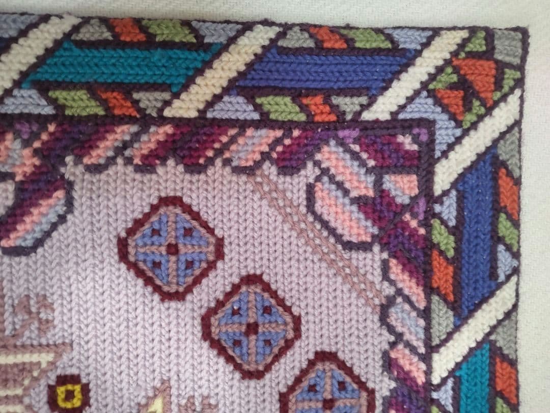 フランスアンティーク 刺繍 壁飾り ハンドステッチ タペストリー ポスター#5