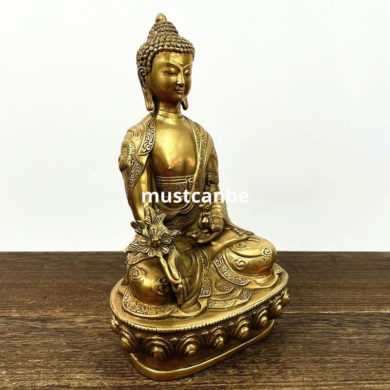 チベット密教仏像 薬師仏 阿弥陀仏 釈迦牟尼仏 三宝仏仏像 銅製品 辟邪開運置物