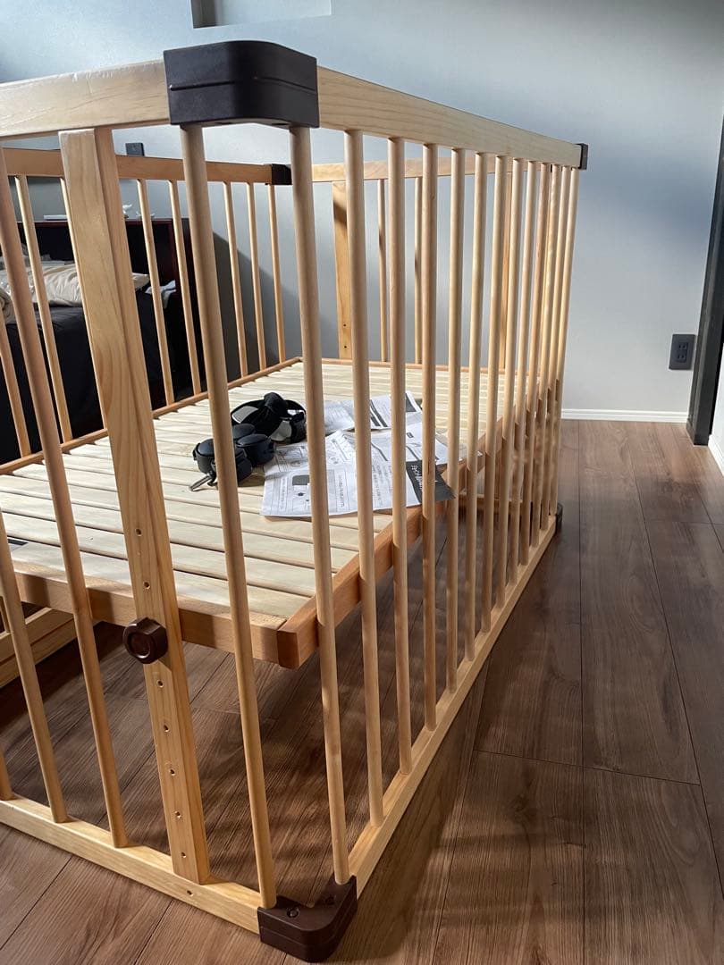 付属品完品☆ファルスカ ベッドサイドベッド 03 添い寝安全ベルトfärska