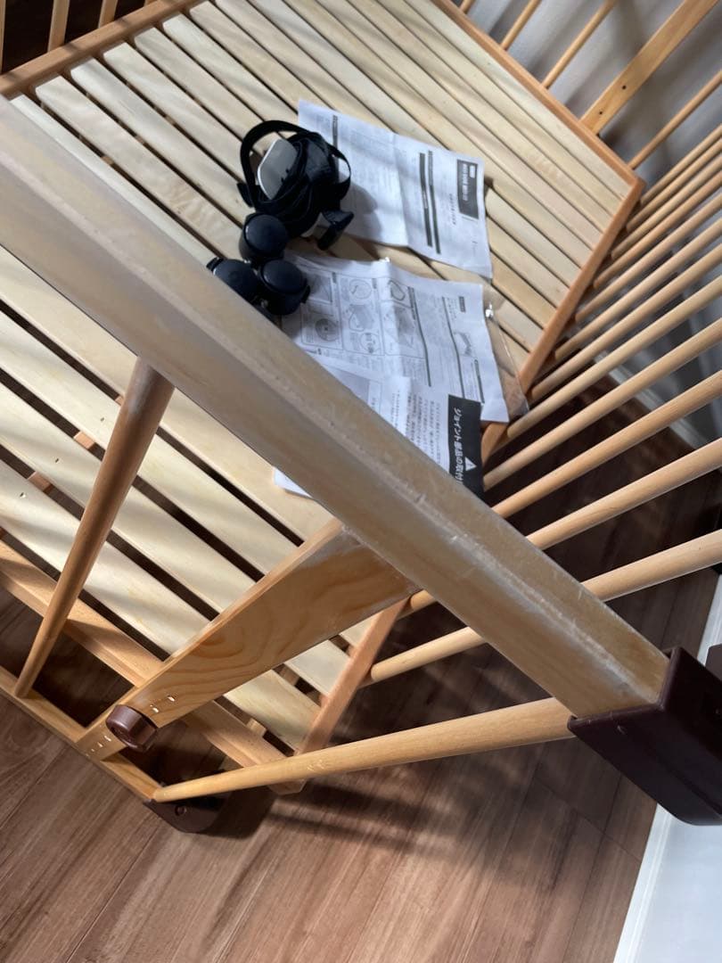 付属品完品☆ファルスカ ベッドサイドベッド 03 添い寝安全ベルトfärska